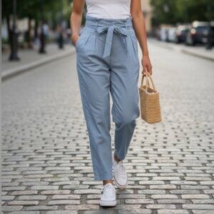 New! Choosy‎ Ludlow Paper Bag Pants Color Blue